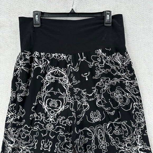 Soft Surroundings Pull On Pants Womens LG Rayon Sequin Hem Fold Over Waist 27890 - Picture 6 of 11